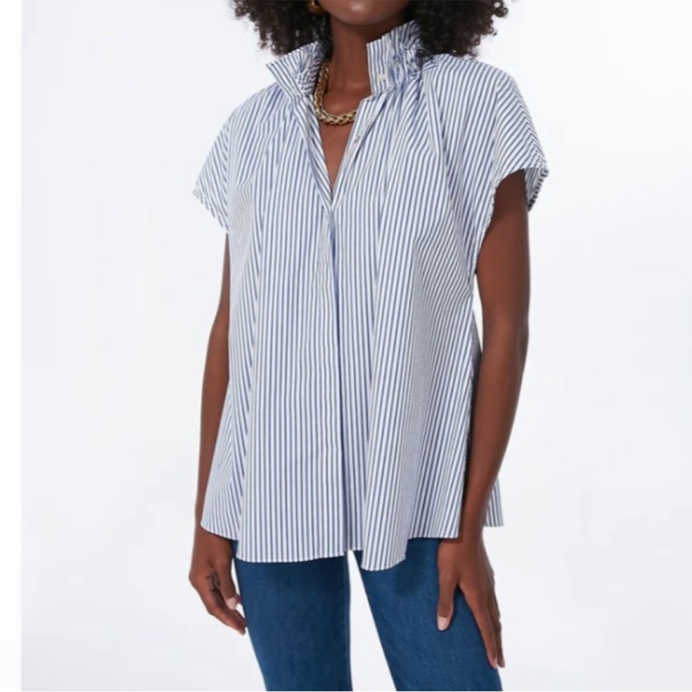 Tuckernuck Pomador Place Blue Stripe Rae Blouse